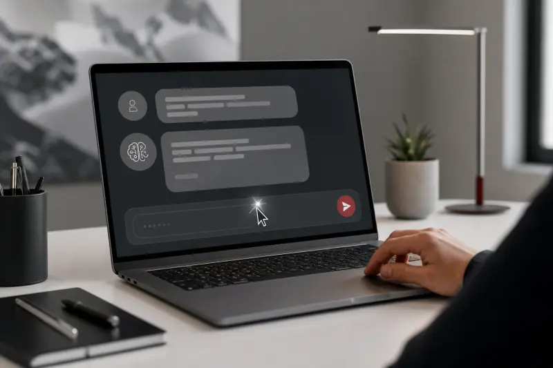 KI und Marketing am Laptop
