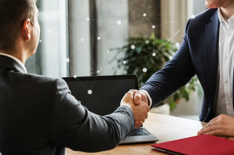 Handshake und Partnerschaft