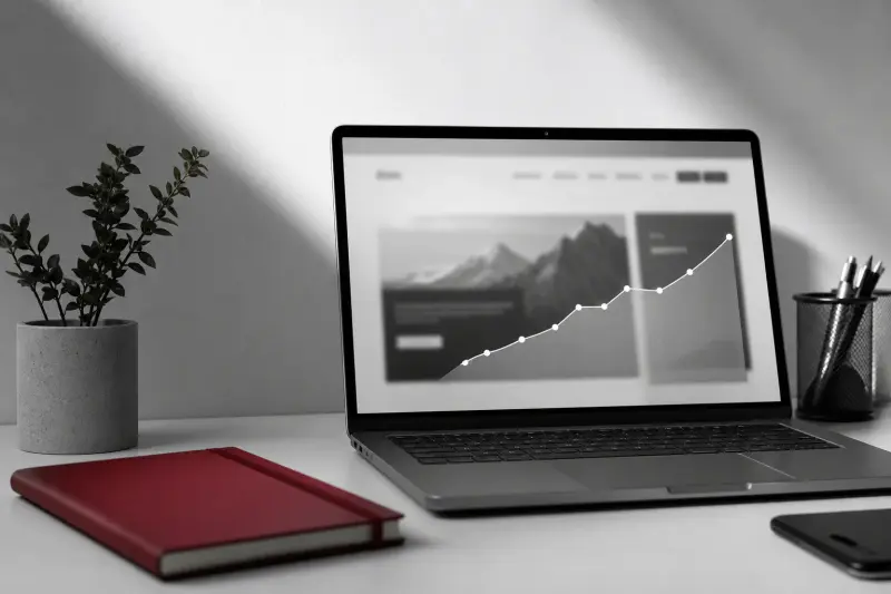 Website auf Laptop-Bildschirm