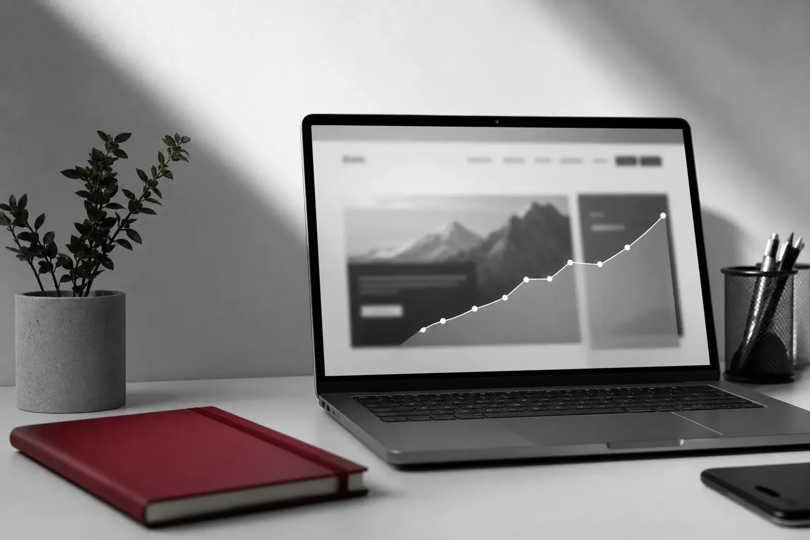 Website auf Laptop-Bildschirm